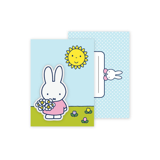 Miffy Flower Picking Big Puffy Greeting Card