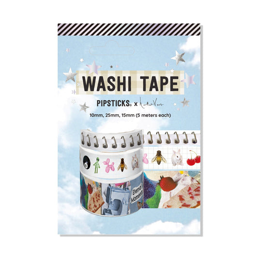 Haricot Vert Ephemera Washi Tape Set of 3