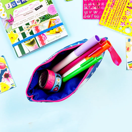 Artful Azure Pencil Case