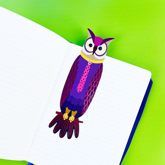 Observating Owl Googly Eye Bookmark