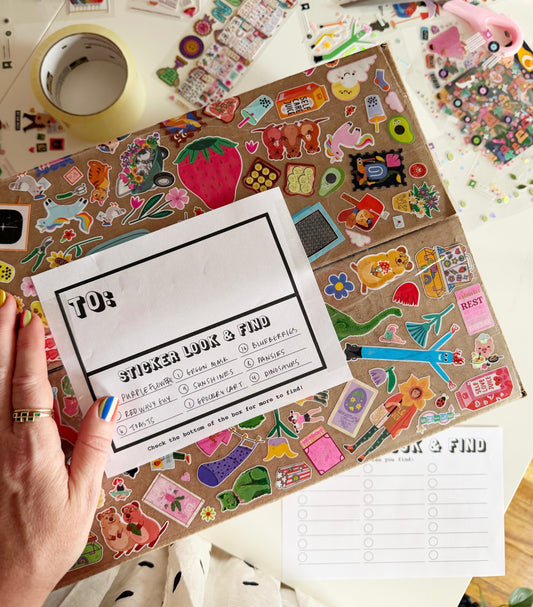 Look and Find Sticker Box