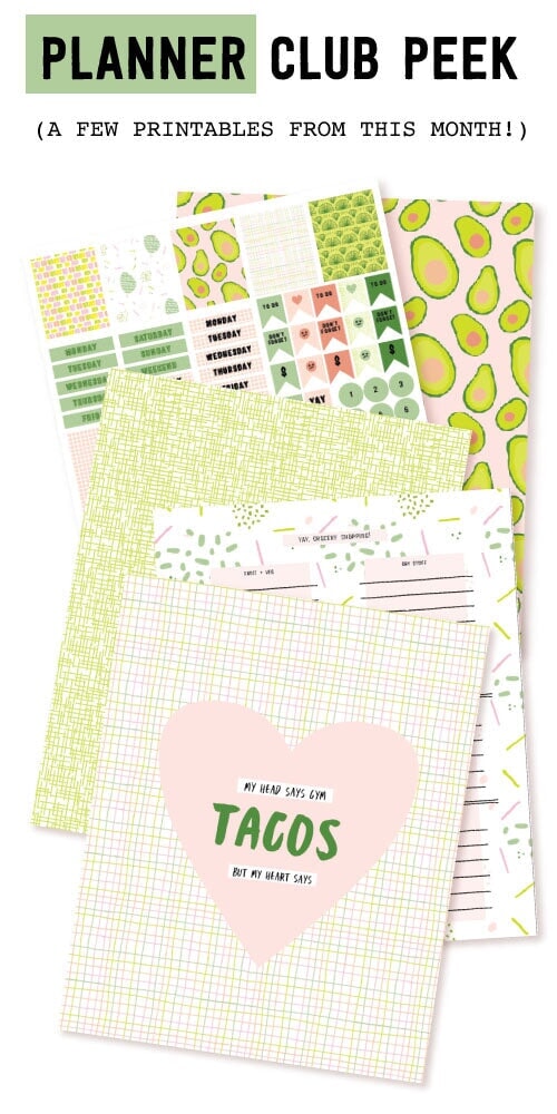 2018 April Planner Printables Club
