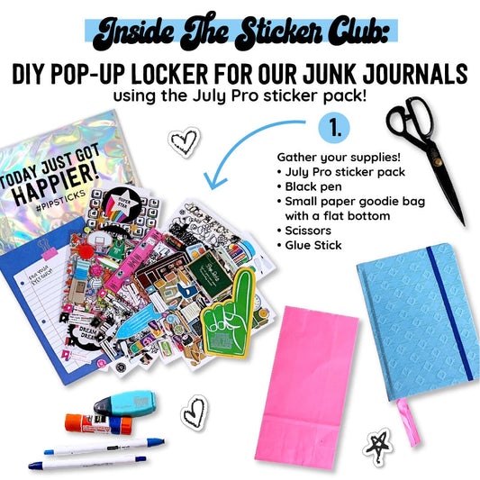 Inside the Sticker Club: DIY Pop-up Locker for our Junk Journals