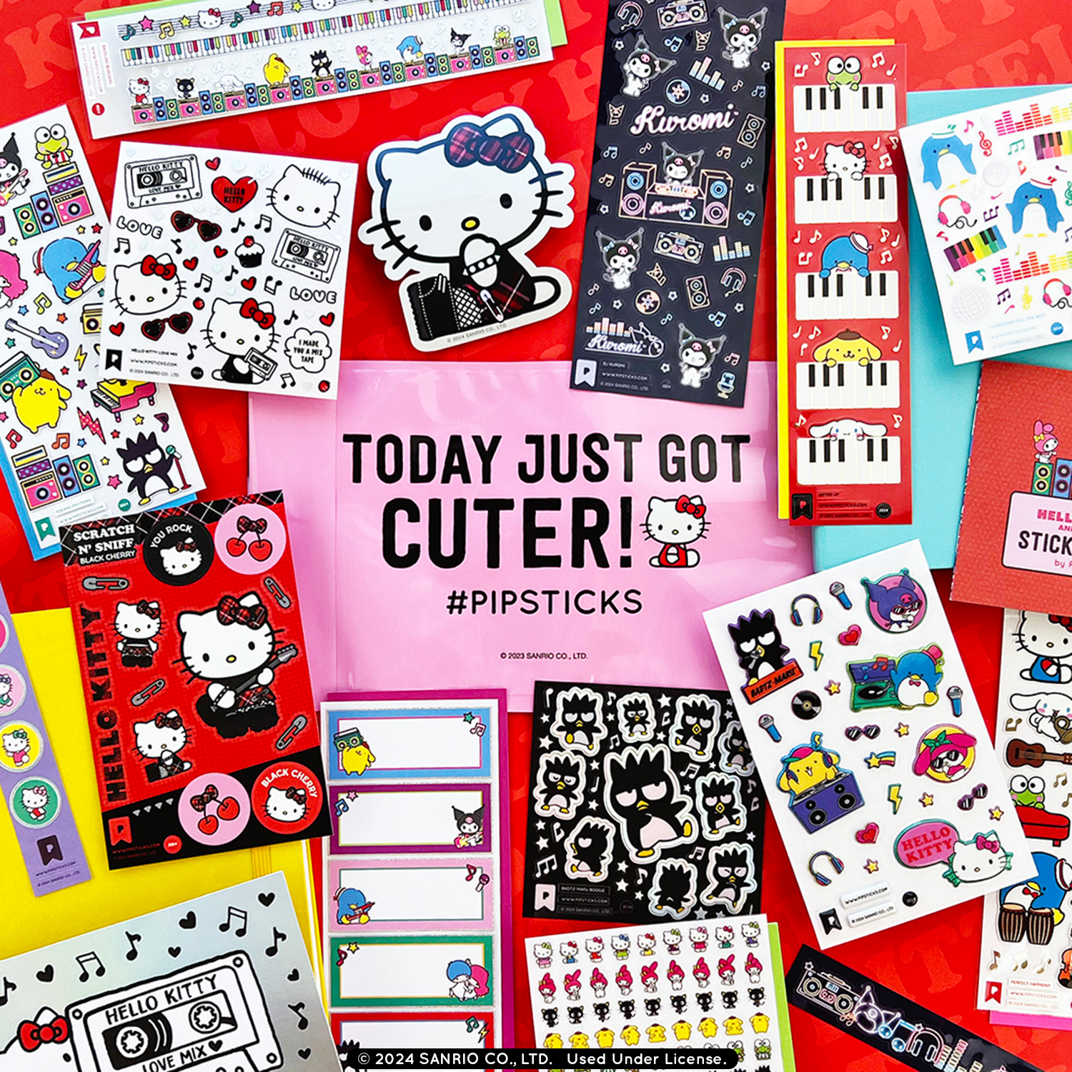 Rock On Hello Kitty and Friends Sticker Pack