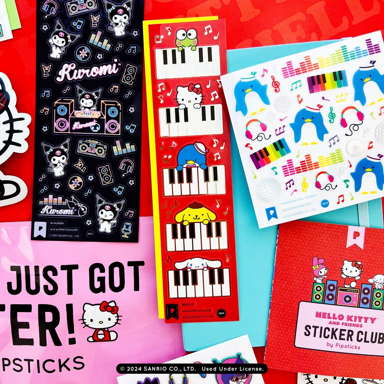 Rock On Hello Kitty and Friends Sticker Pack