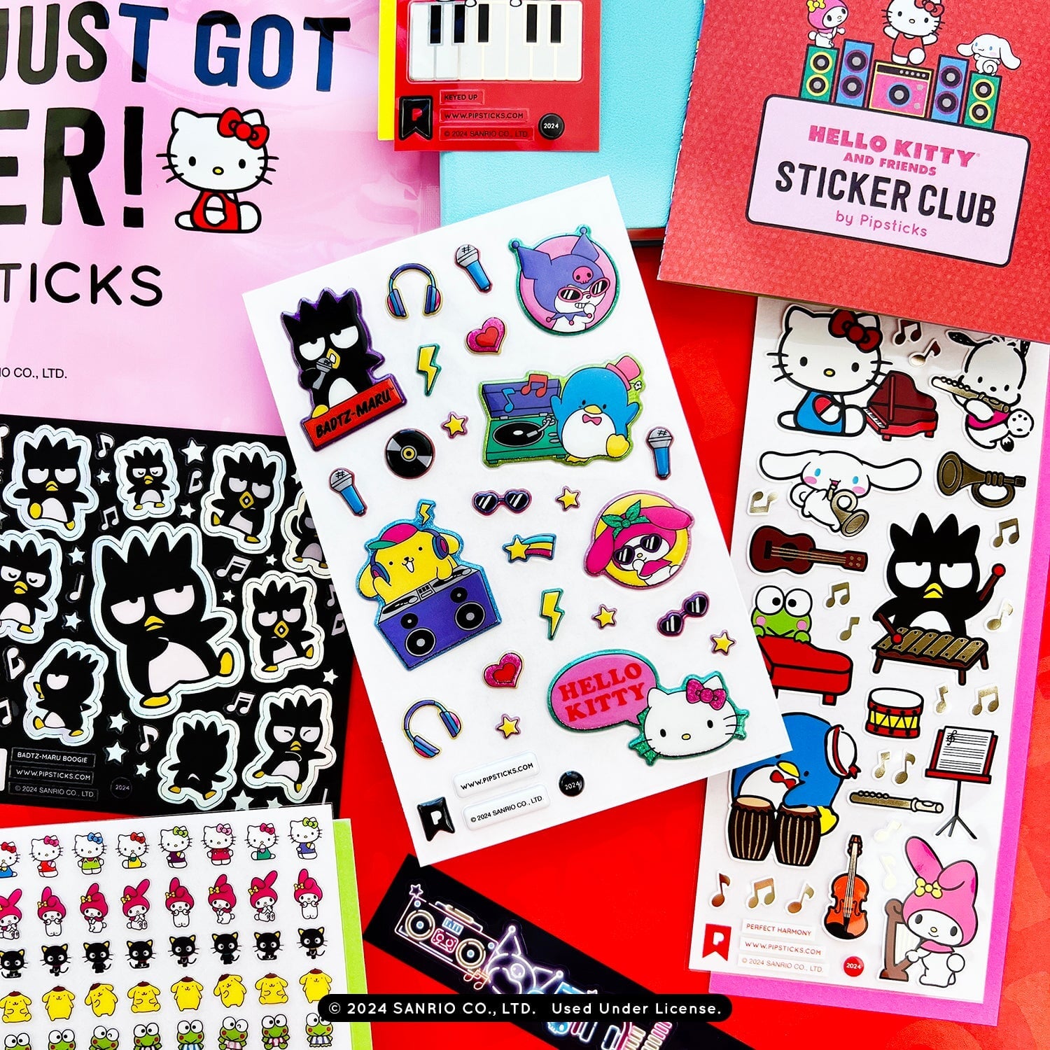 Rock On Hello Kitty and Friends Sticker Pack