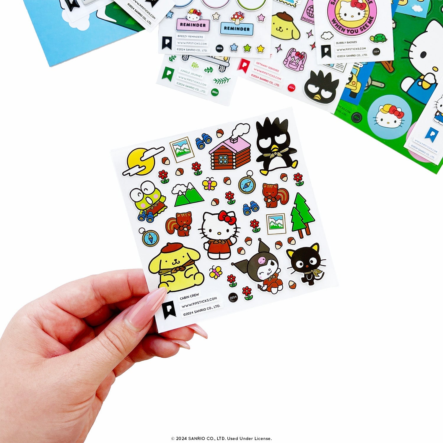 Camping cuties Hello Kitty and Friends Sticker Pack