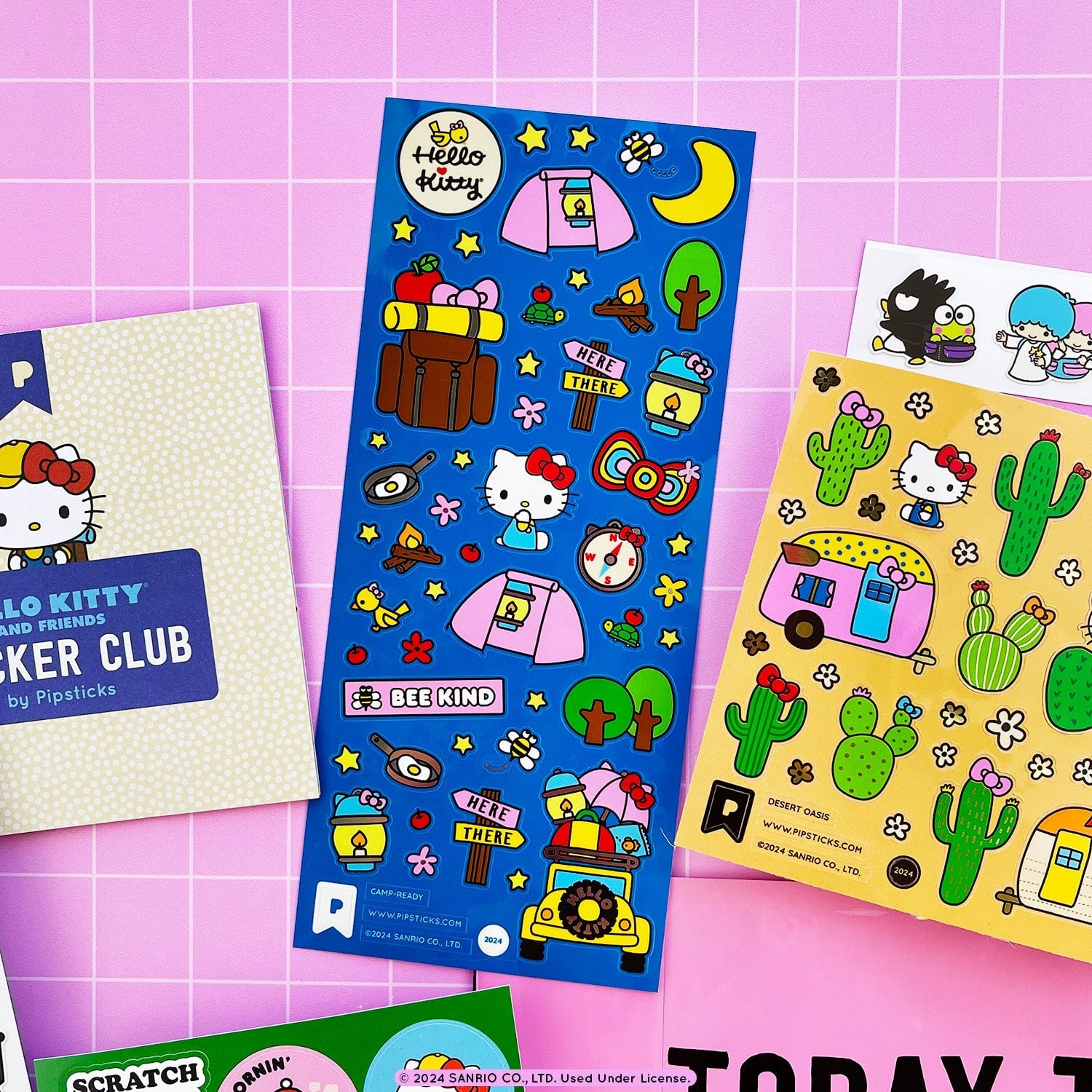Camping cuties Hello Kitty and Friends Sticker Pack