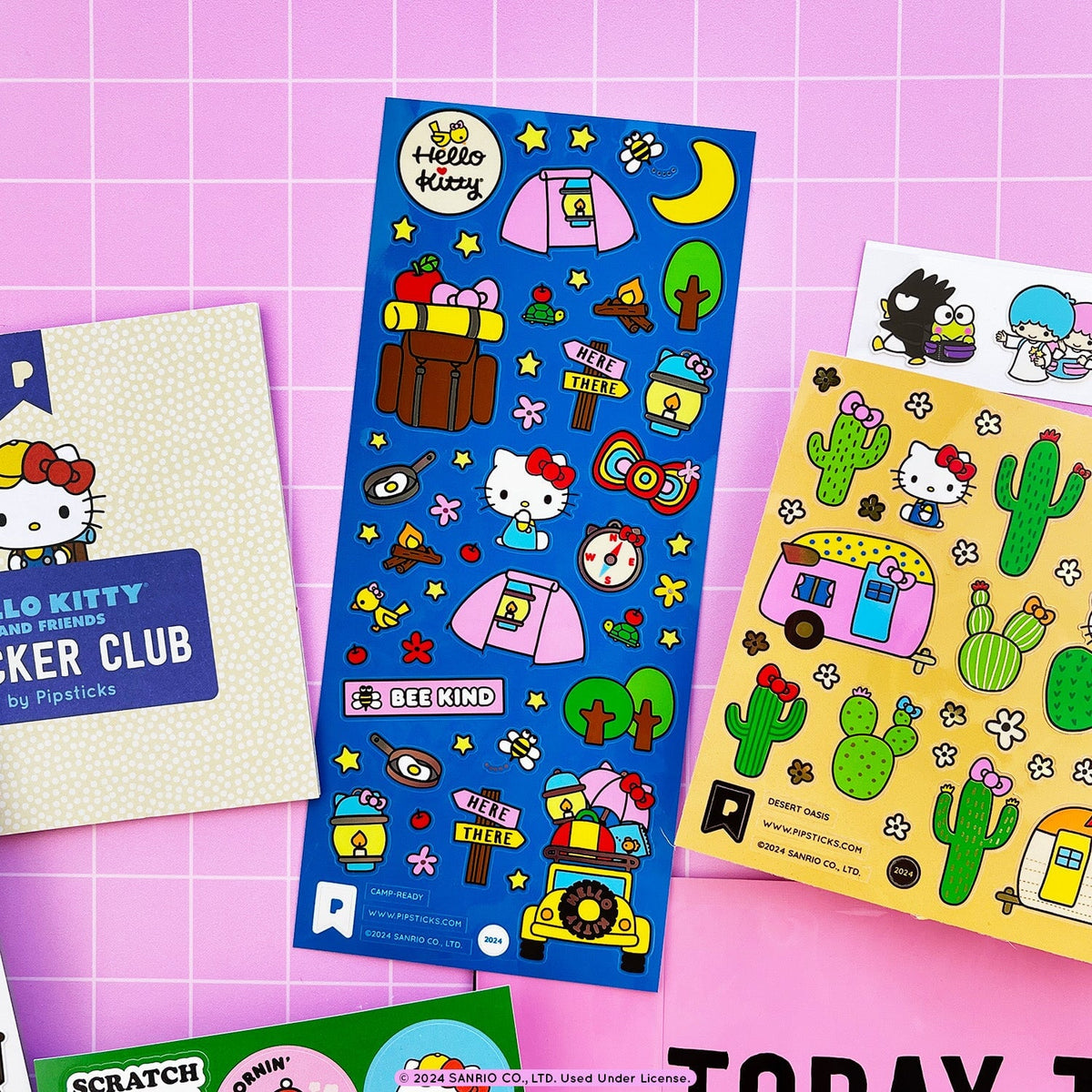 Camping cuties Hello Kitty and Friends Sticker Pack