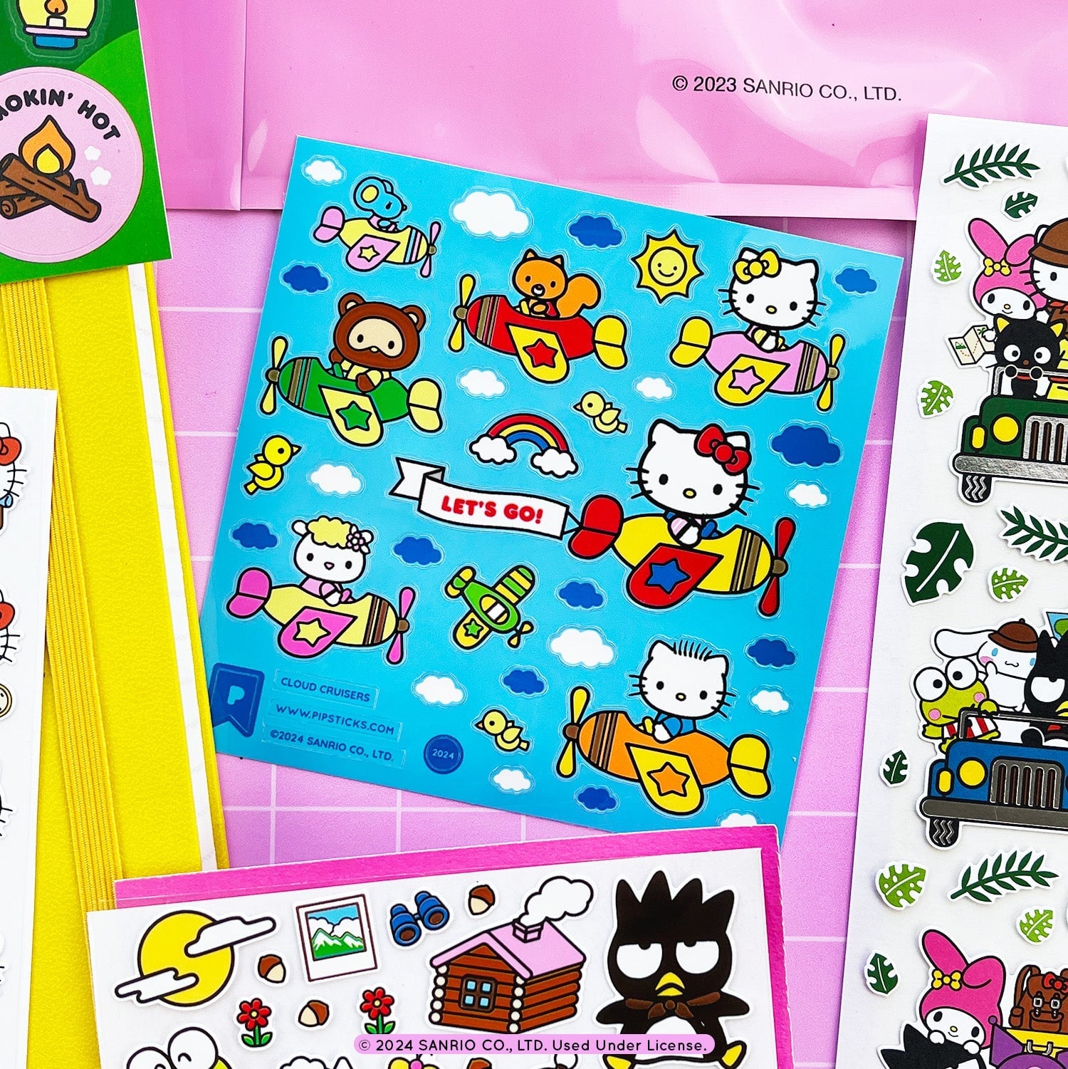 Camping cuties Hello Kitty and Friends Sticker Pack