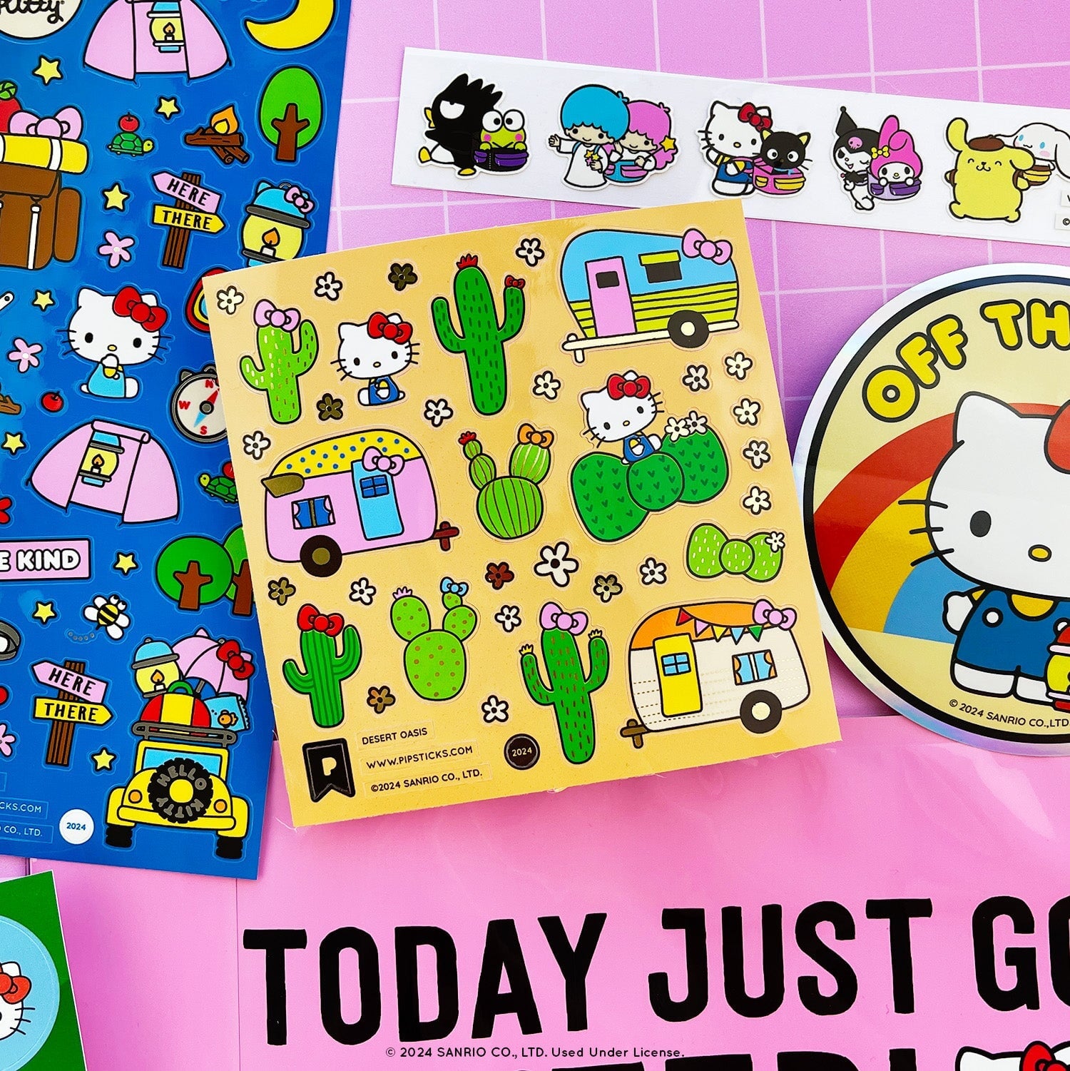 Camping cuties Hello Kitty and Friends Sticker Pack