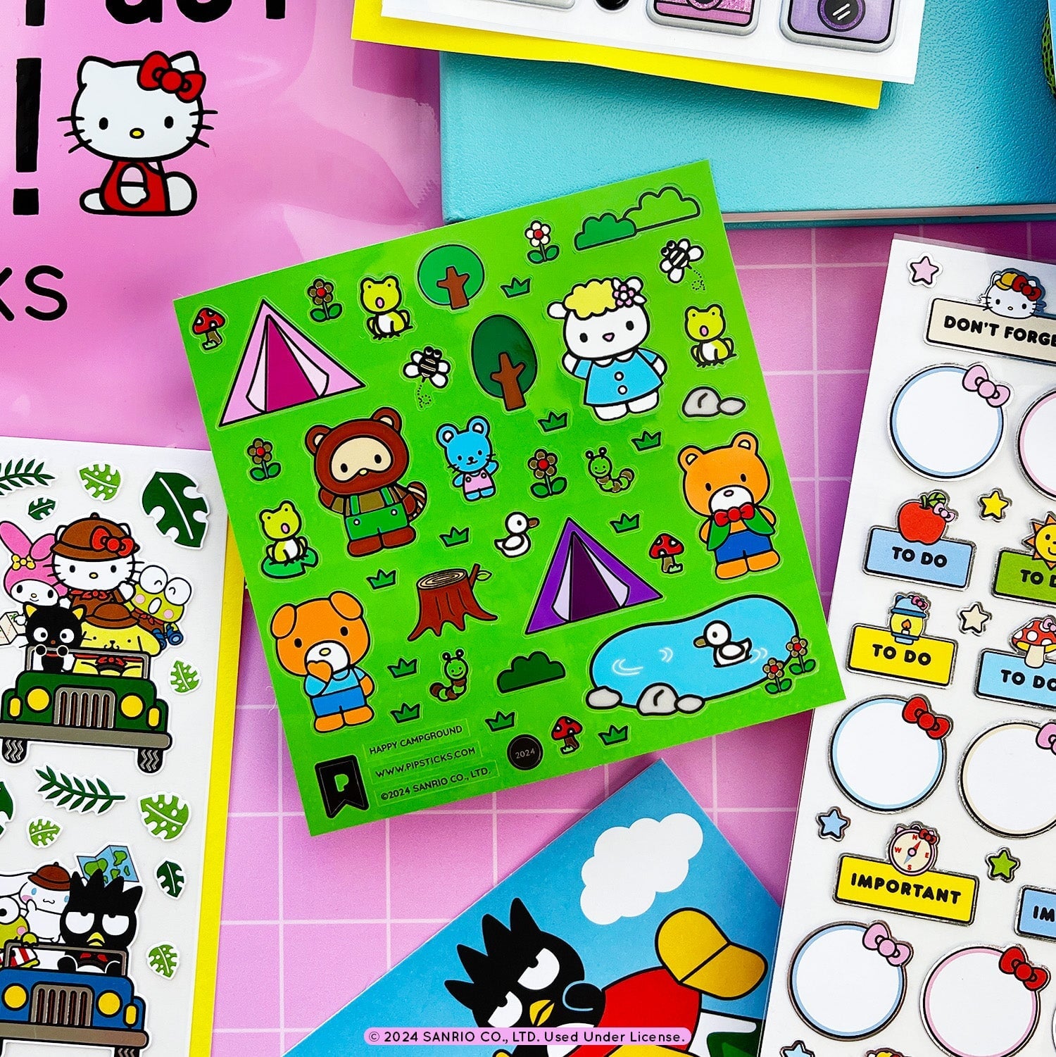 Camping cuties Hello Kitty and Friends Sticker Pack