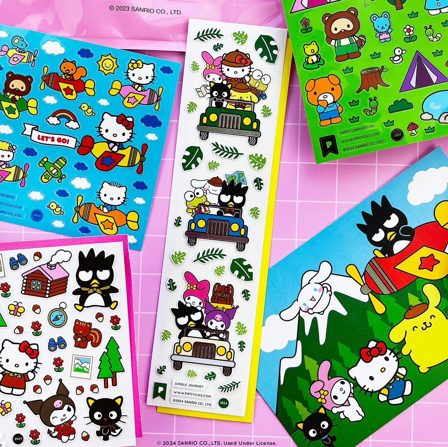 Camping cuties Hello Kitty and Friends Sticker Pack