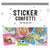 Multicolor Munchies Sticker Confetti