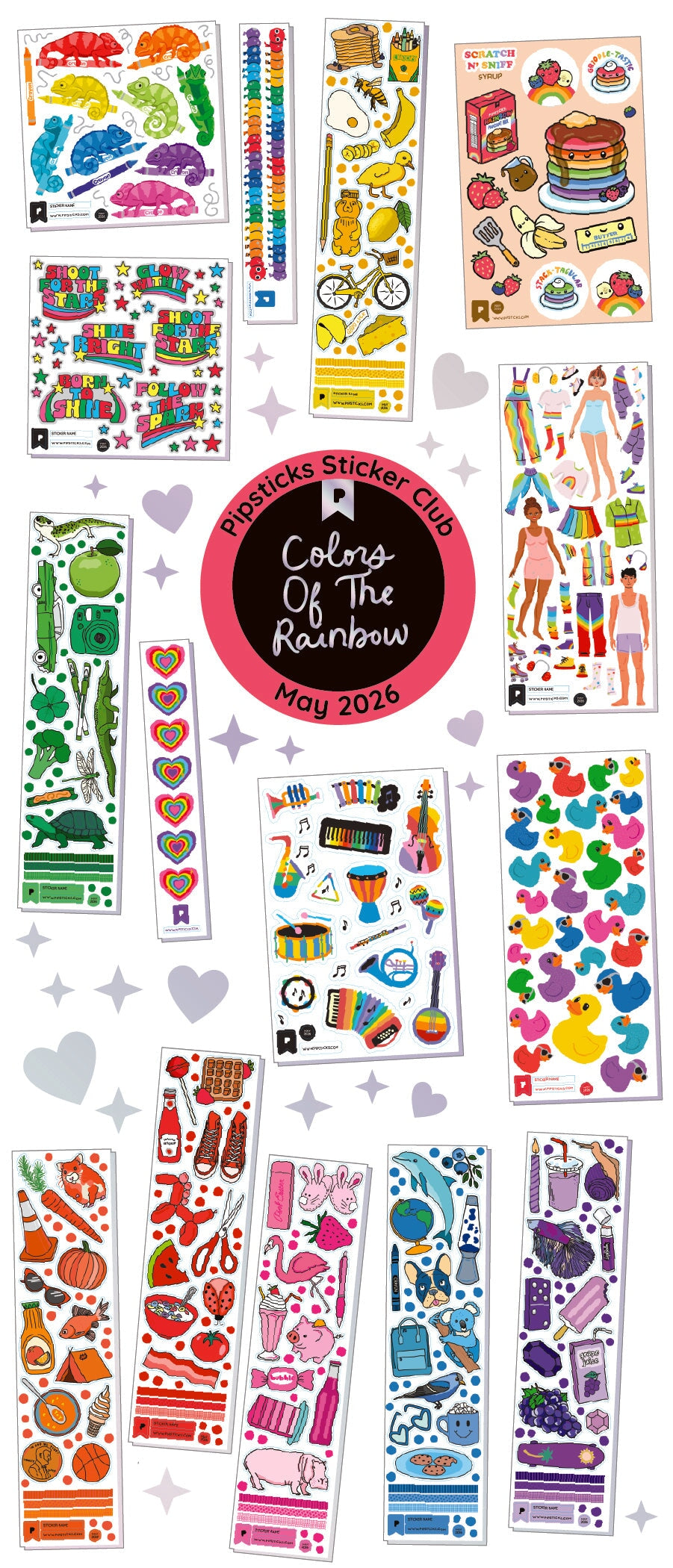 May 2026 Sticker Collections: KID Colors Of The Rainbow