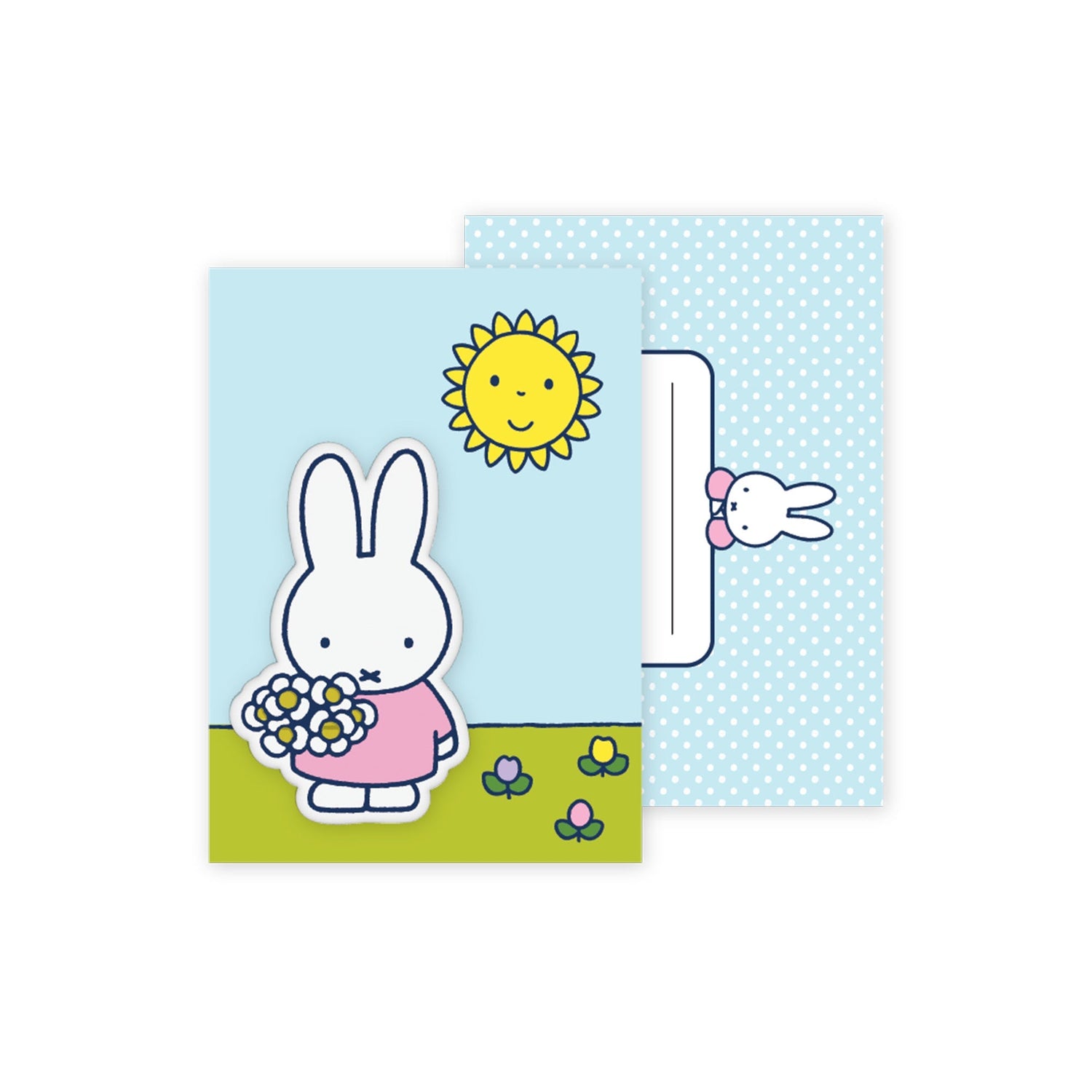 Miffy Flower Picking Big Puffy Greeting Card