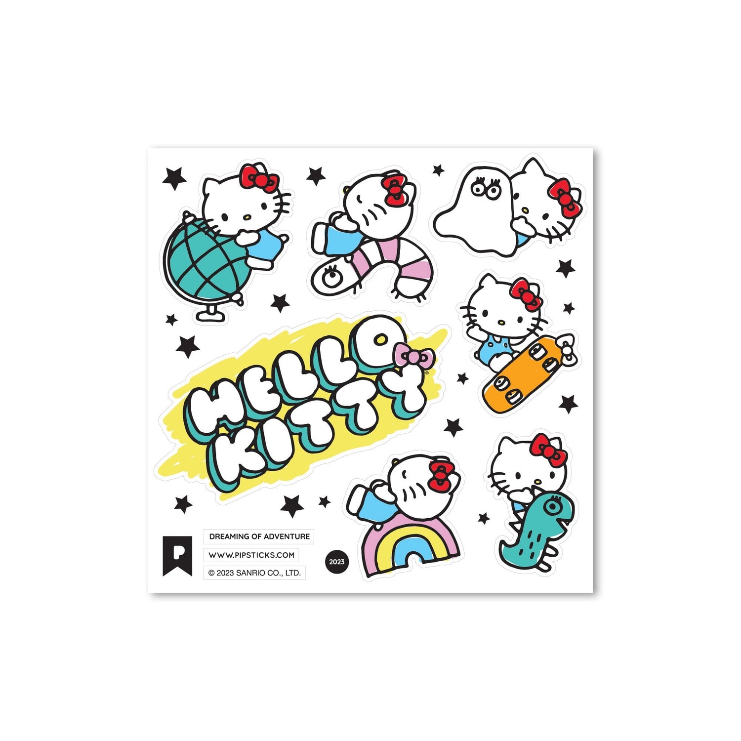 School Bus Rules Hello Kitty Sticker Pack