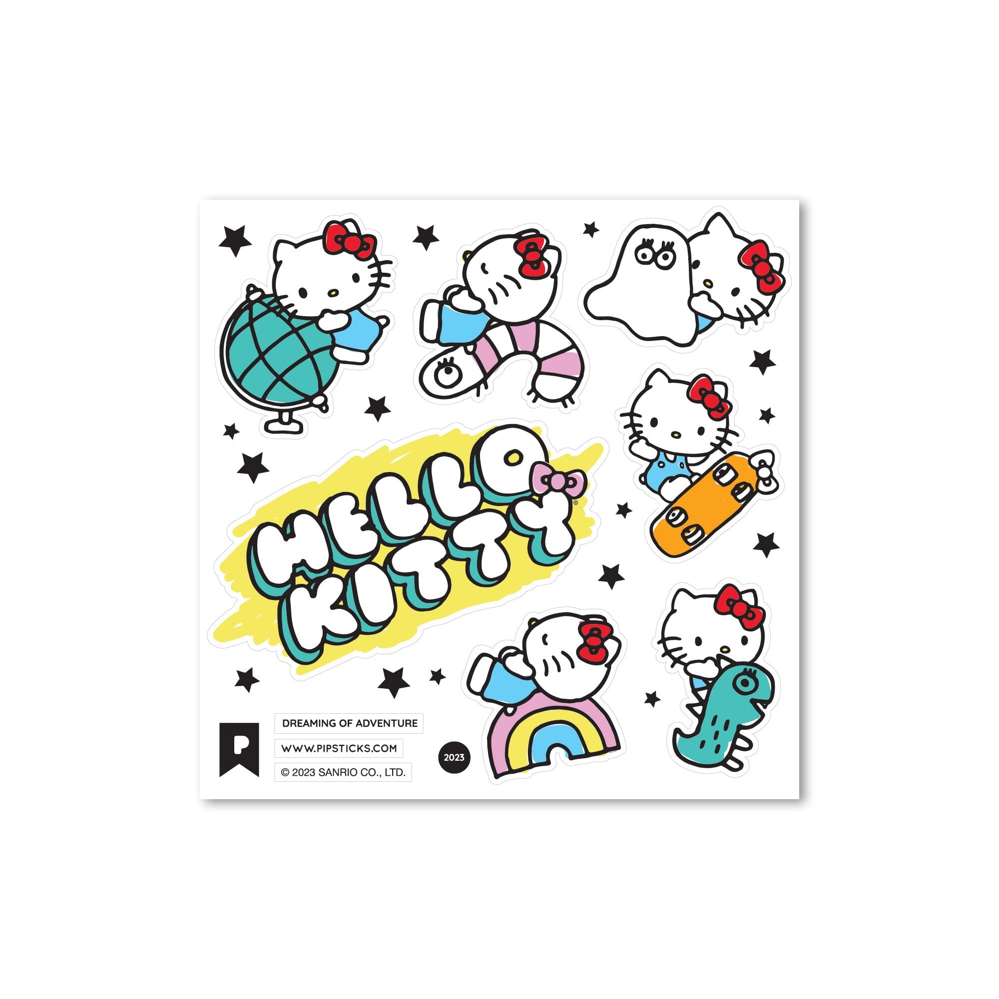 School Bus Rules Hello Kitty Sticker Pack