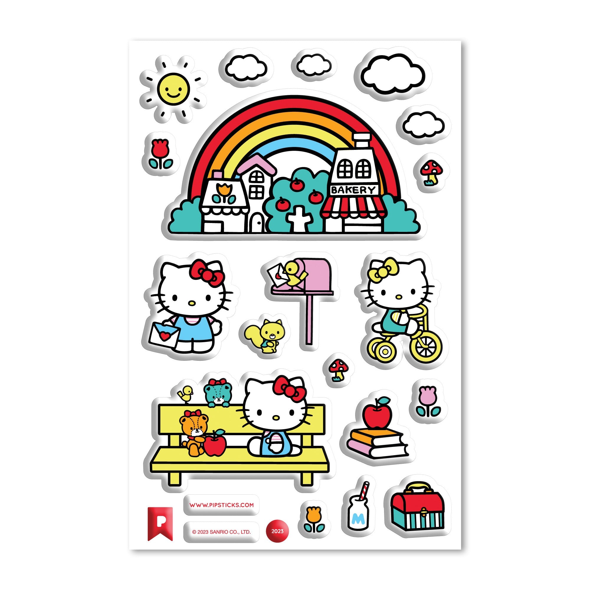 School Bus Rules Hello Kitty Sticker Pack