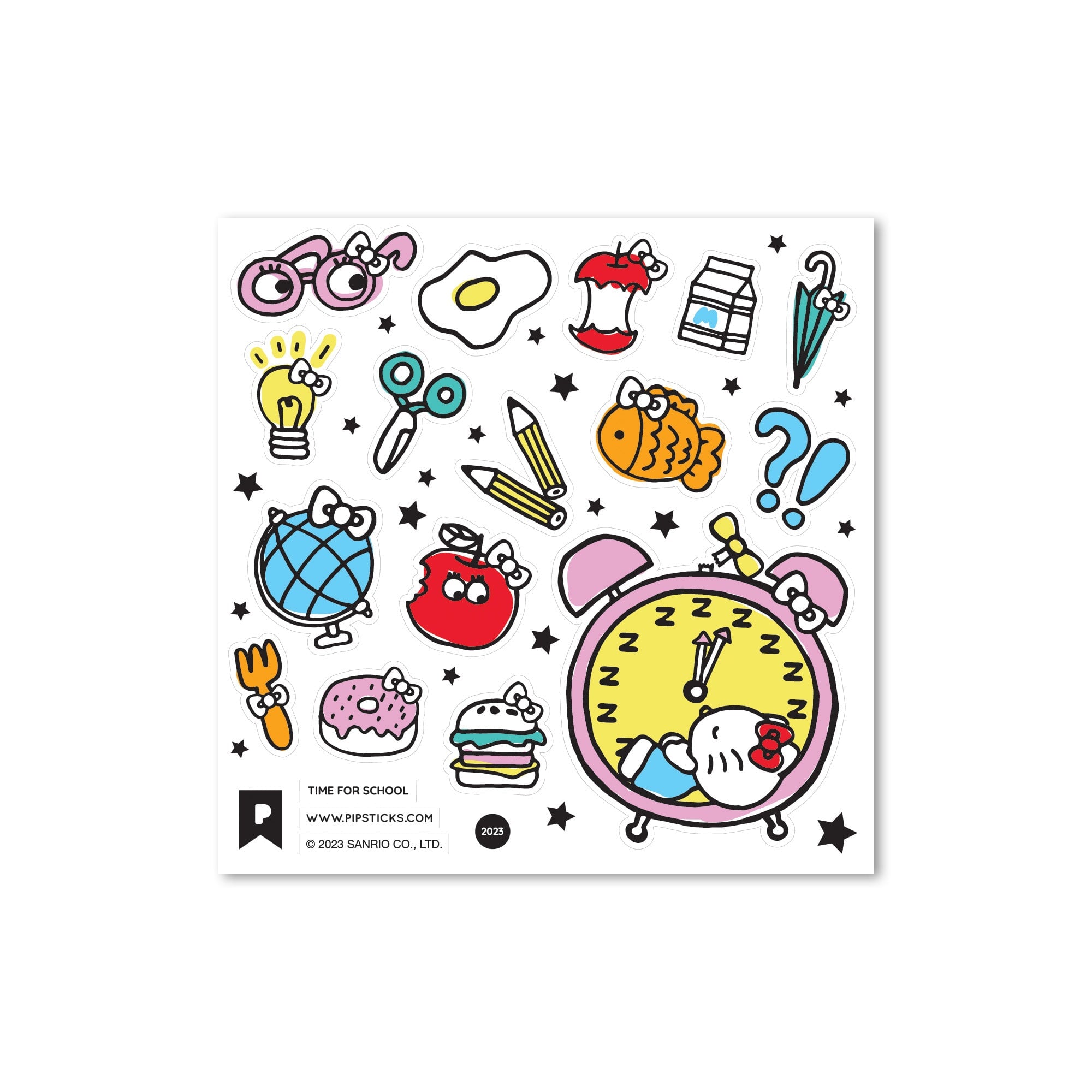 School Bus Rules Hello Kitty Sticker Pack