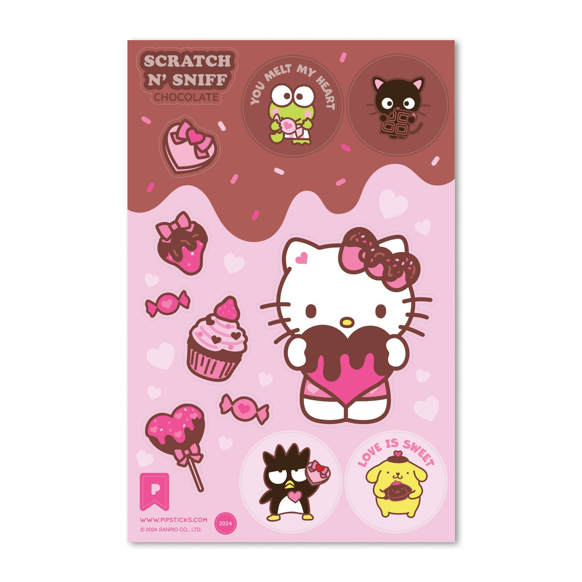 I Heart You Hello Kitty Sticker Pack