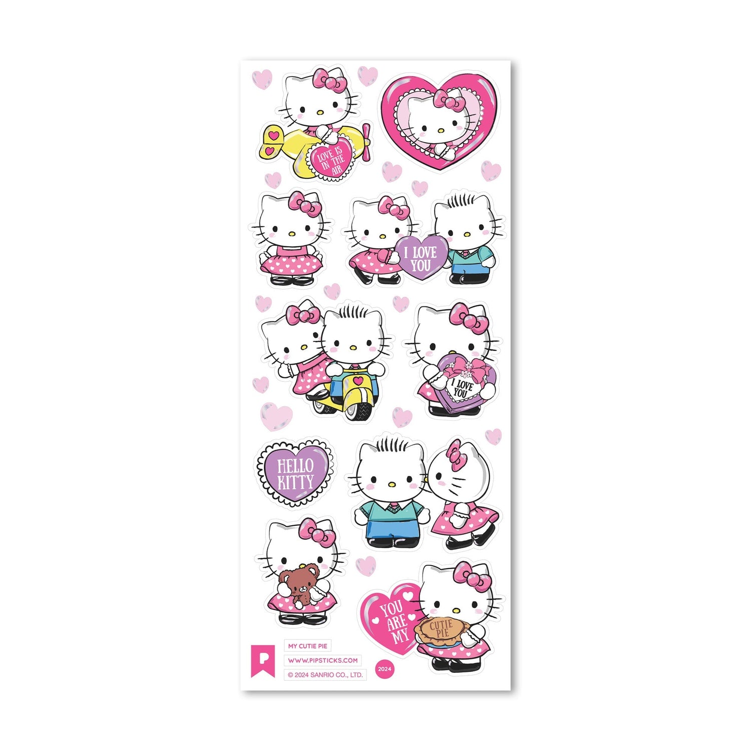 I Heart You Hello Kitty Sticker Pack