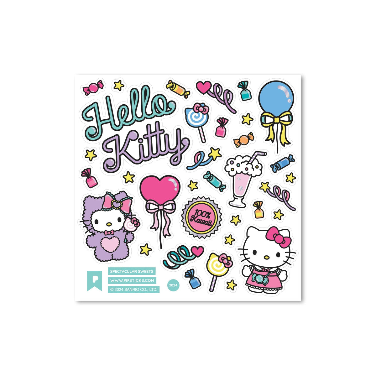 I Heart You Hello Kitty Sticker Pack