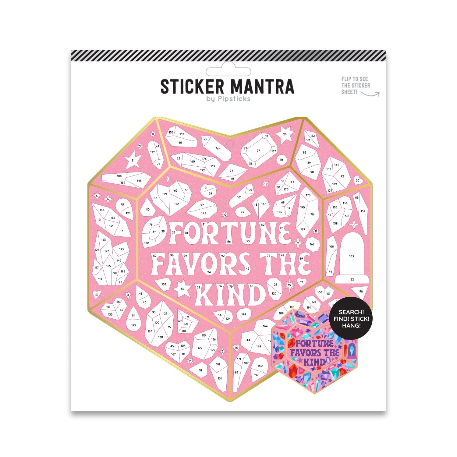 Fortune Favors The Kind Sticker Mantra Sticker-By-Number