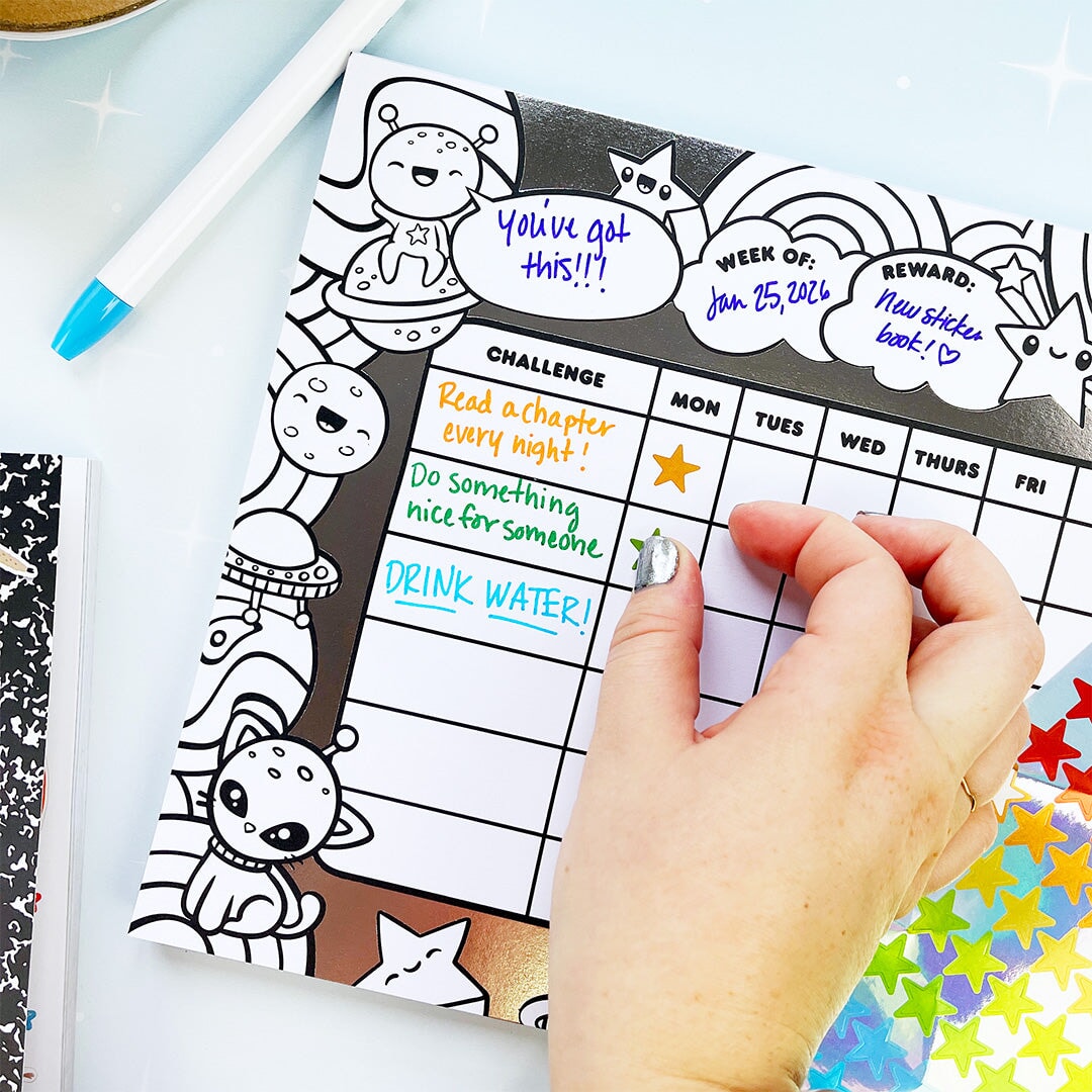 Outta This World Color-In Sticker Reward Chart