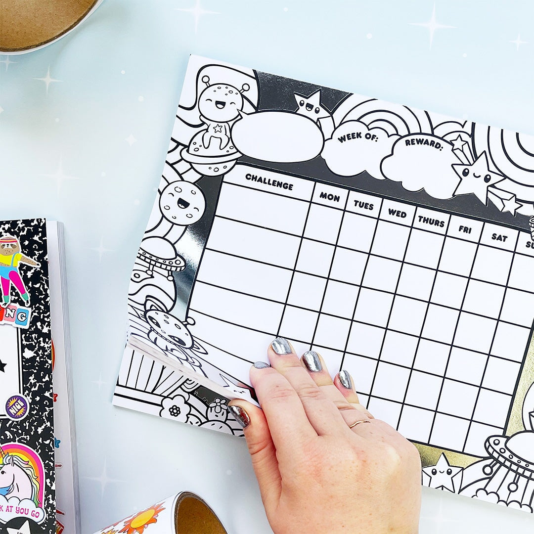 Outta This World Color-In Sticker Reward Chart