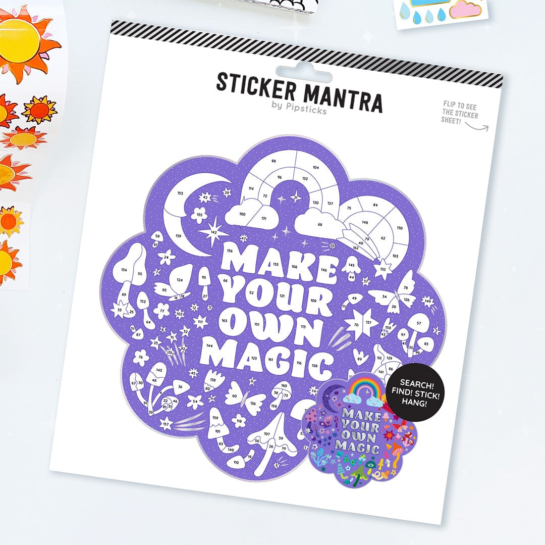 Make Your Own Magic Sticker Mantra Sticker-By-Number