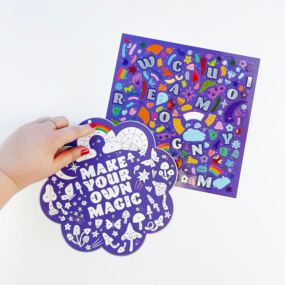 Make Your Own Magic Sticker Mantra Sticker-By-Number