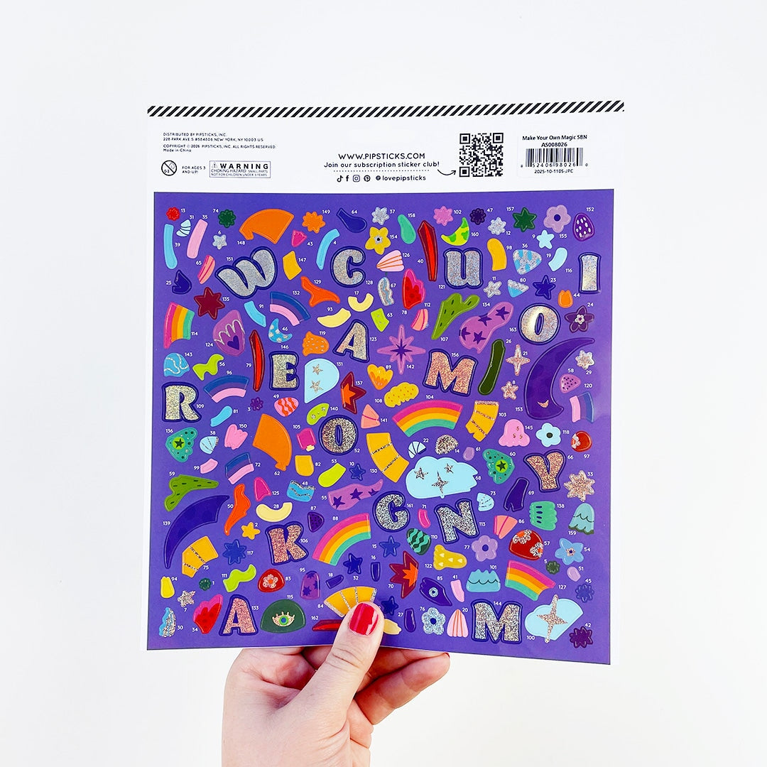 Make Your Own Magic Sticker Mantra Sticker-By-Number