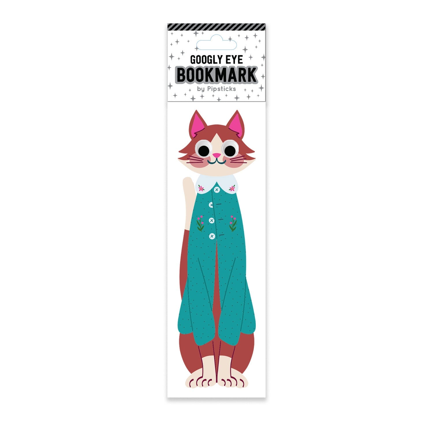 Purrfectly Poised Googly Eye Bookmark