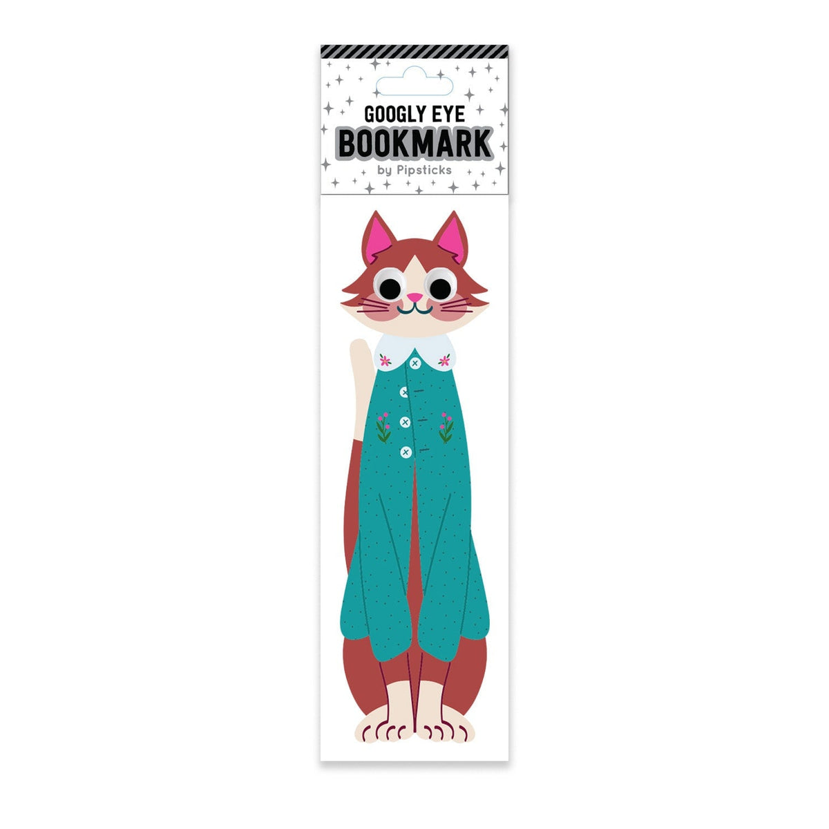Purrfectly Poised Googly Eye Bookmark