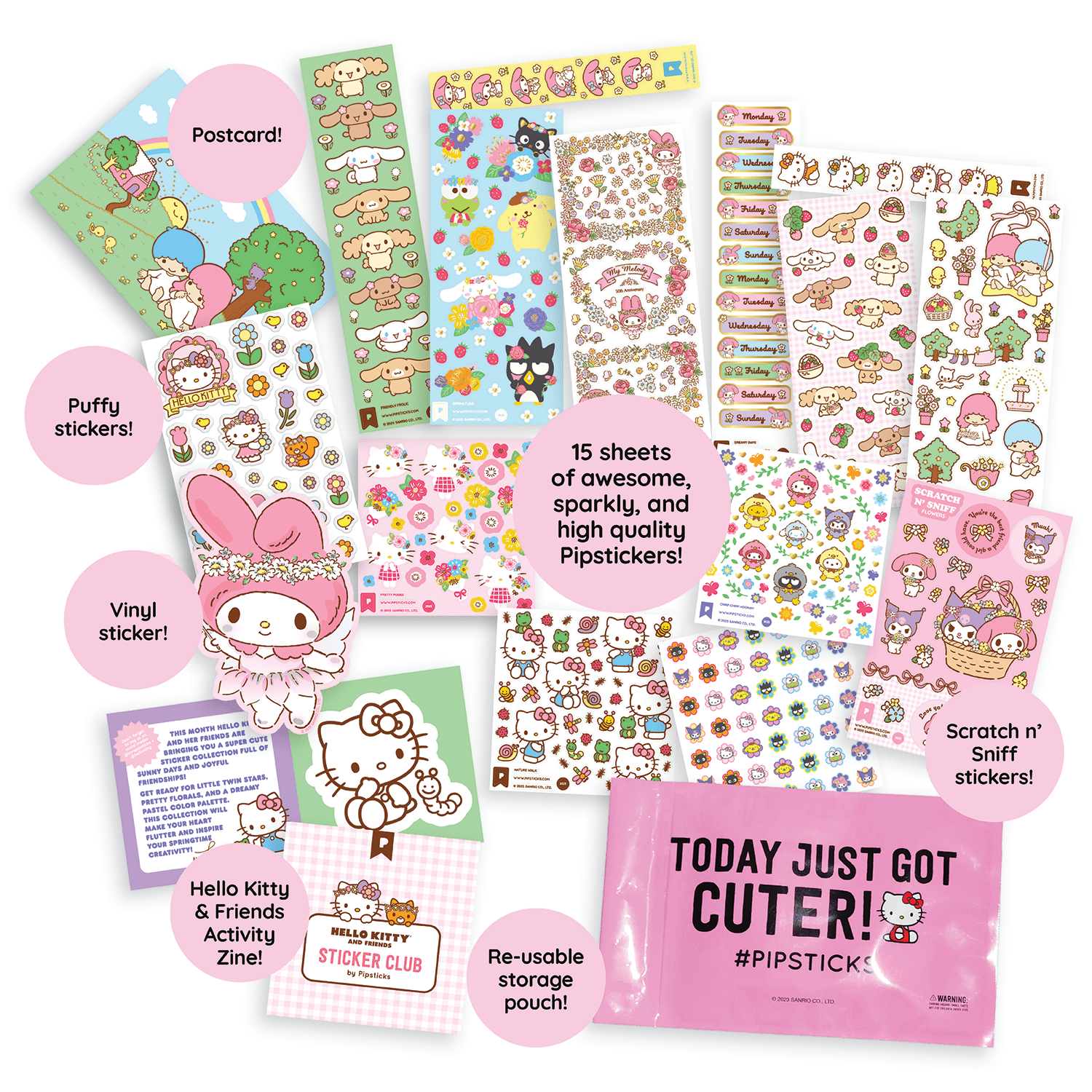 Sweet Sunny Days Hello Kitty and Friends Sticker Pack