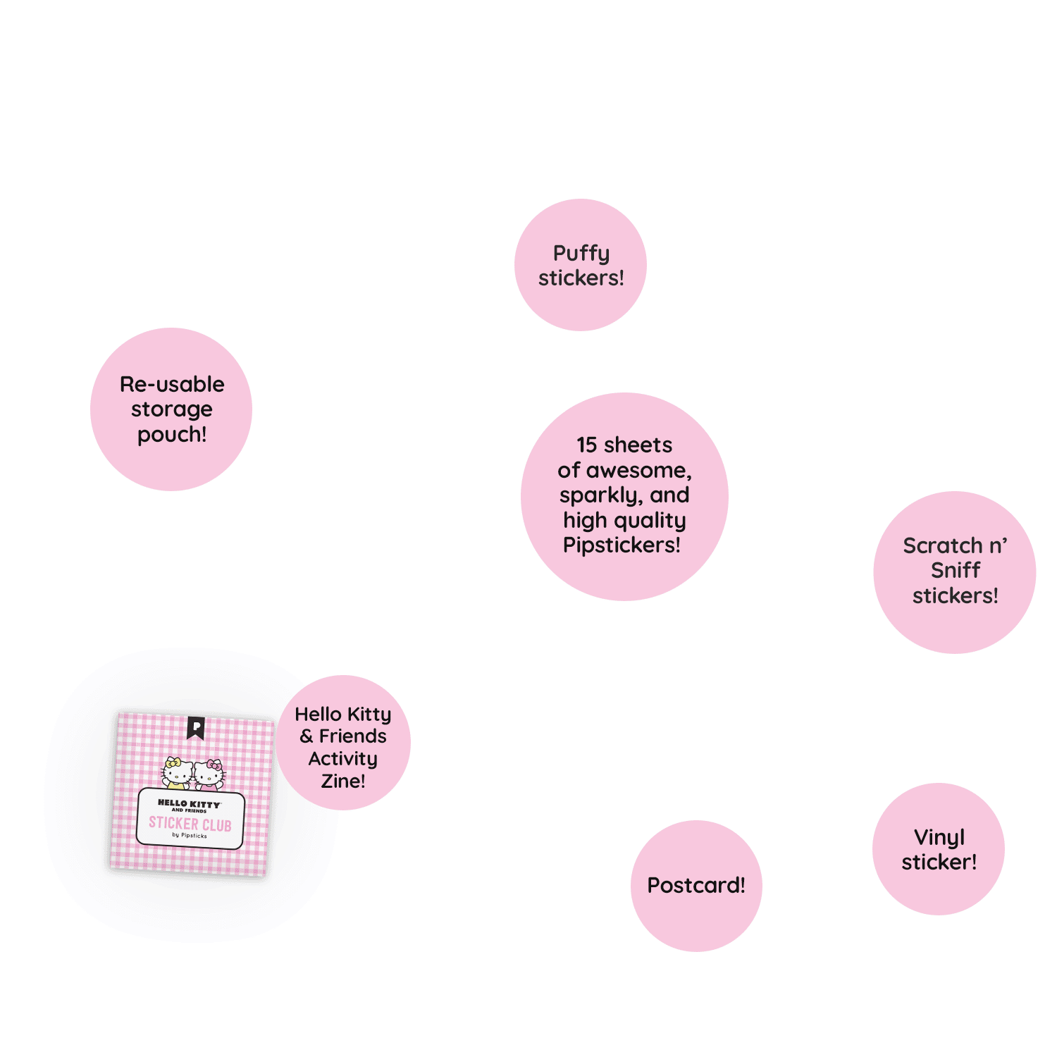 Friends & Family Hello Kitty Sticker Pack