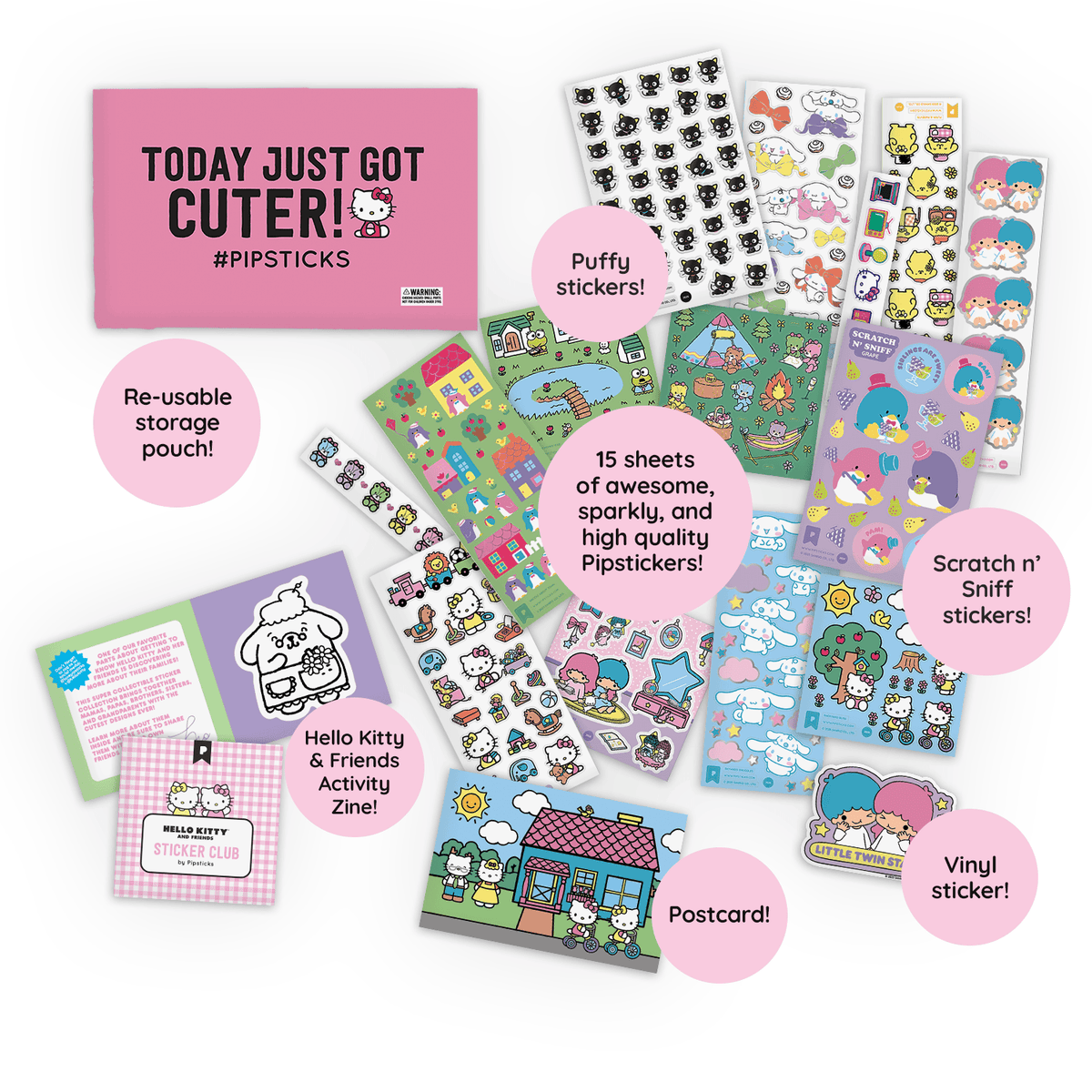 Friends & Family Hello Kitty Sticker Pack