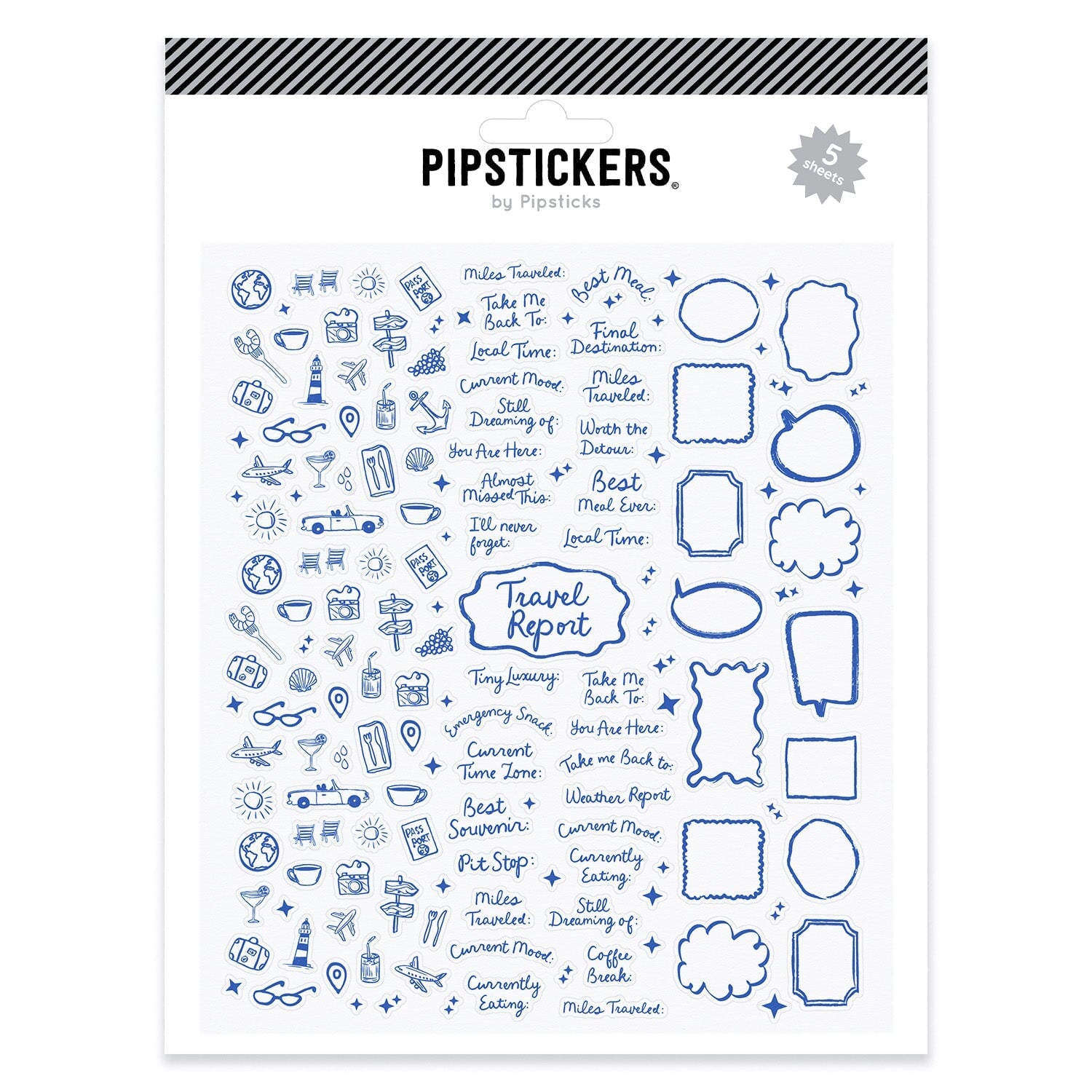 Travel Report Journaling Label (5ct)