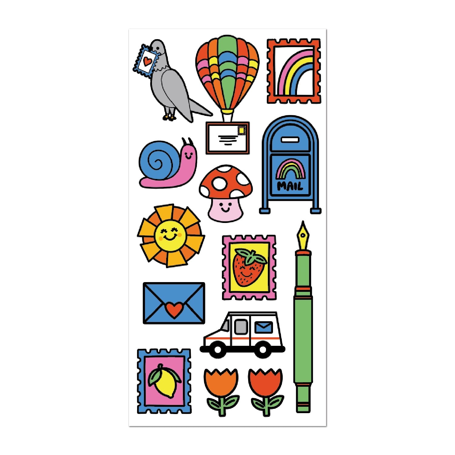 Snail Mail & Sunshine Sticker On The Roll
