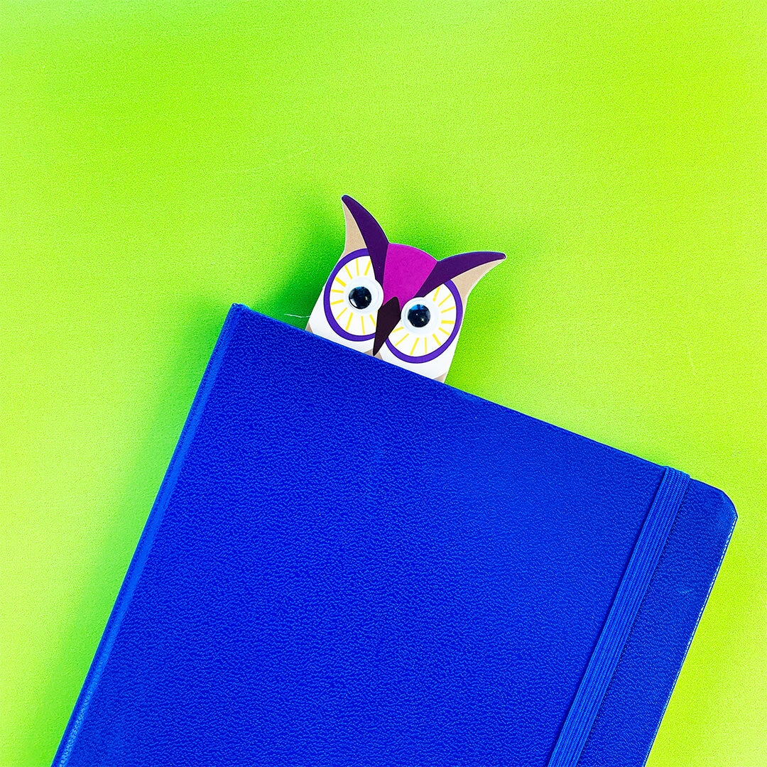 Observating Owl Googly Eye Bookmark