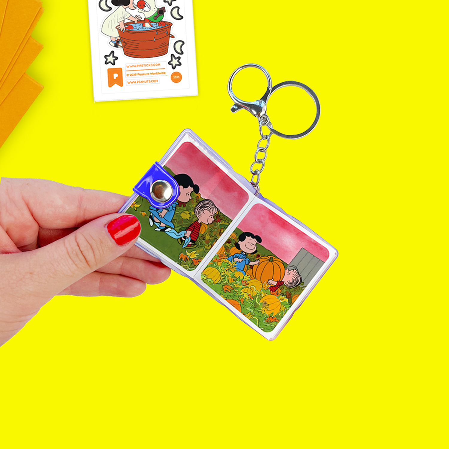 It's The Great Pumpkin Mini 
Sticker Book Keychain