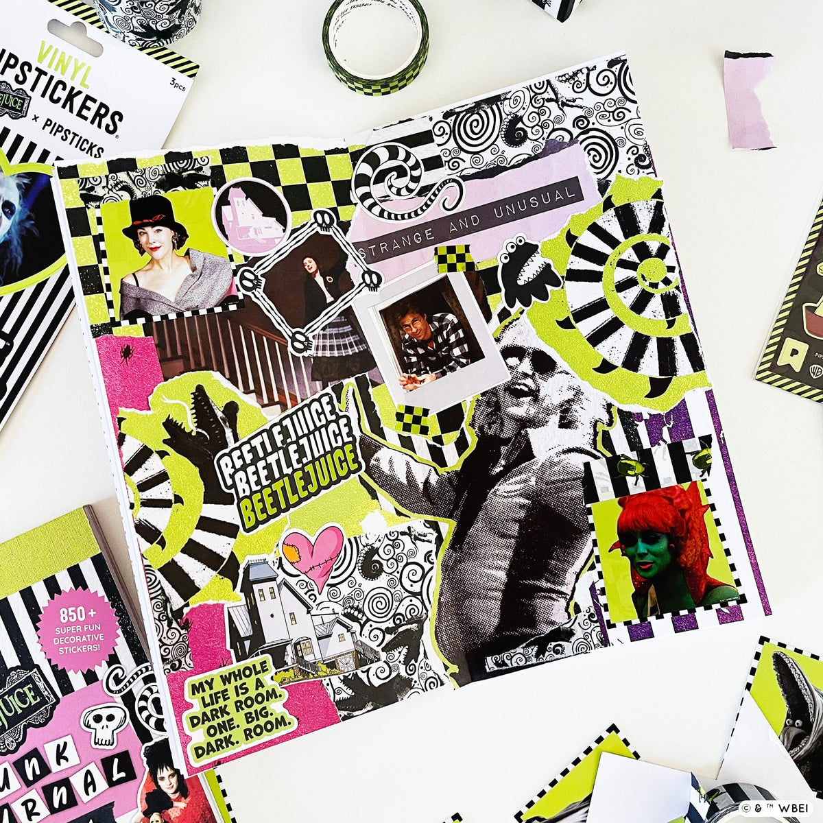 Beetlejuice Junk Journal Sticker Book