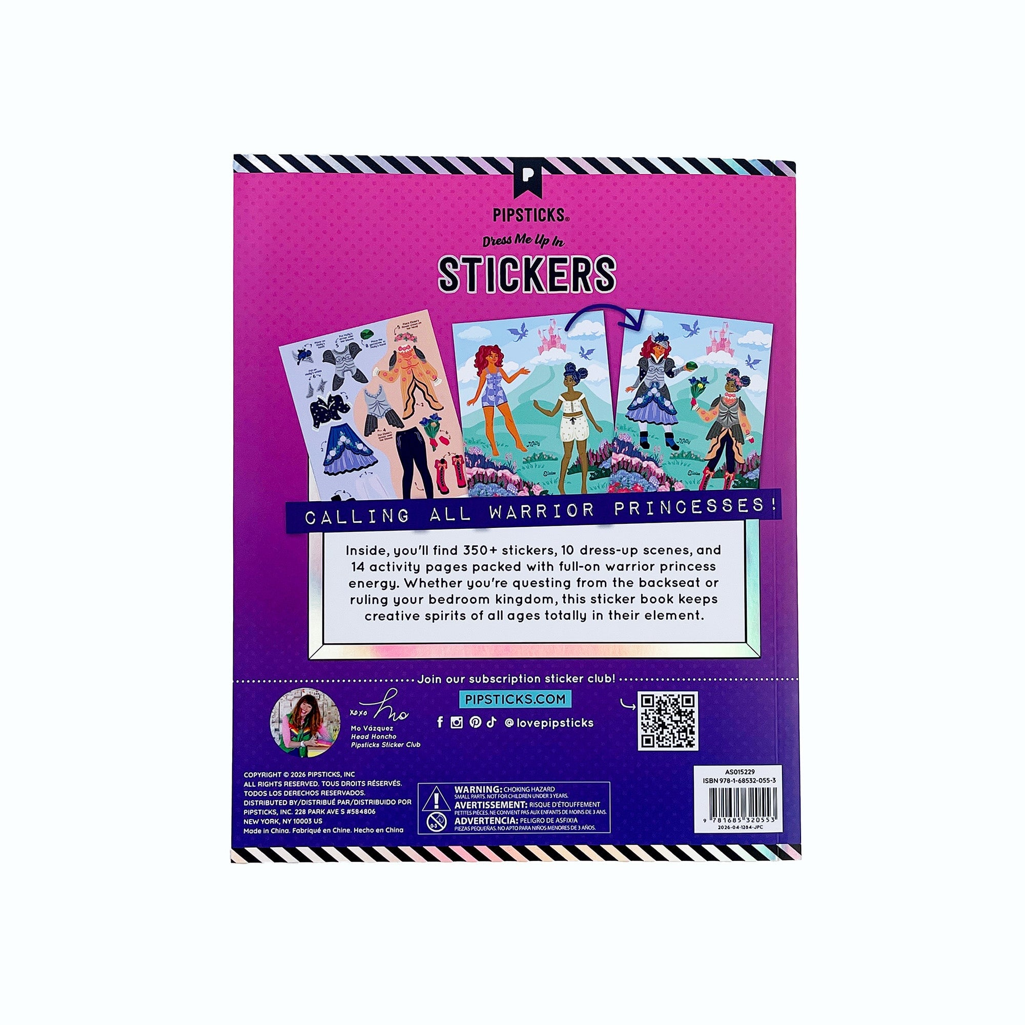 Warrior Princesses Dress-Me-Up In Stickers Book