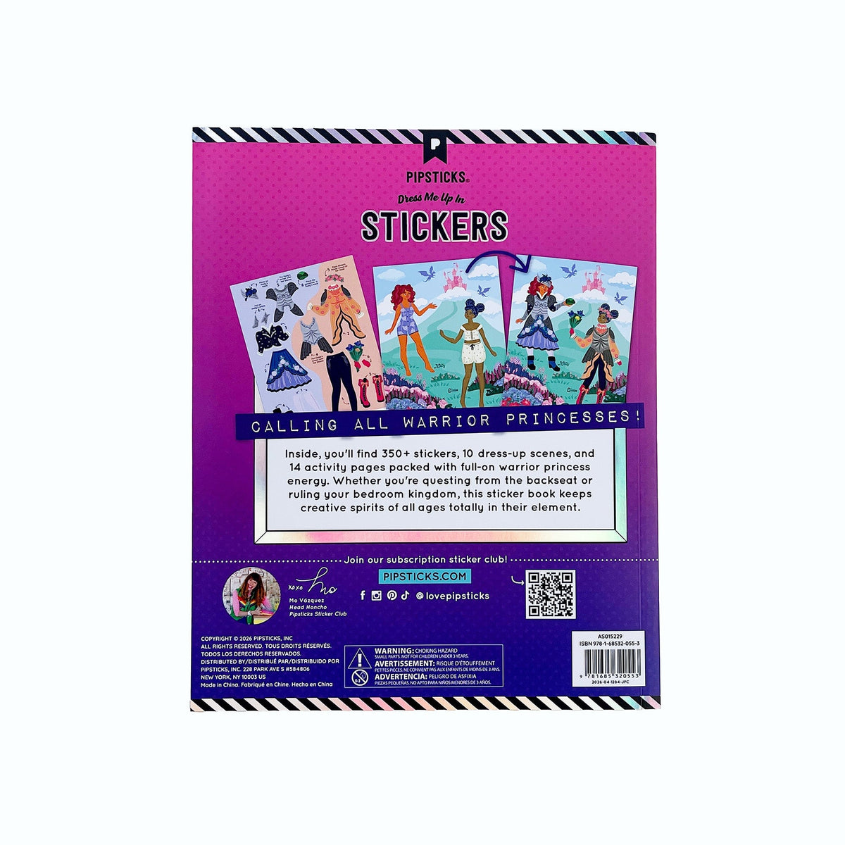 Warrior Princesses Dress-Me-Up In Stickers Book