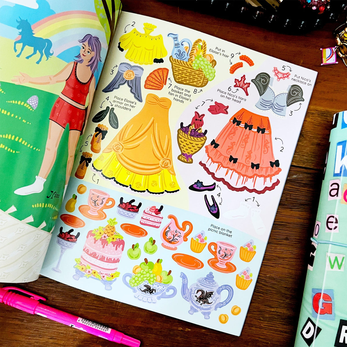 Warrior Princesses Dress-Me-Up In Stickers Book
