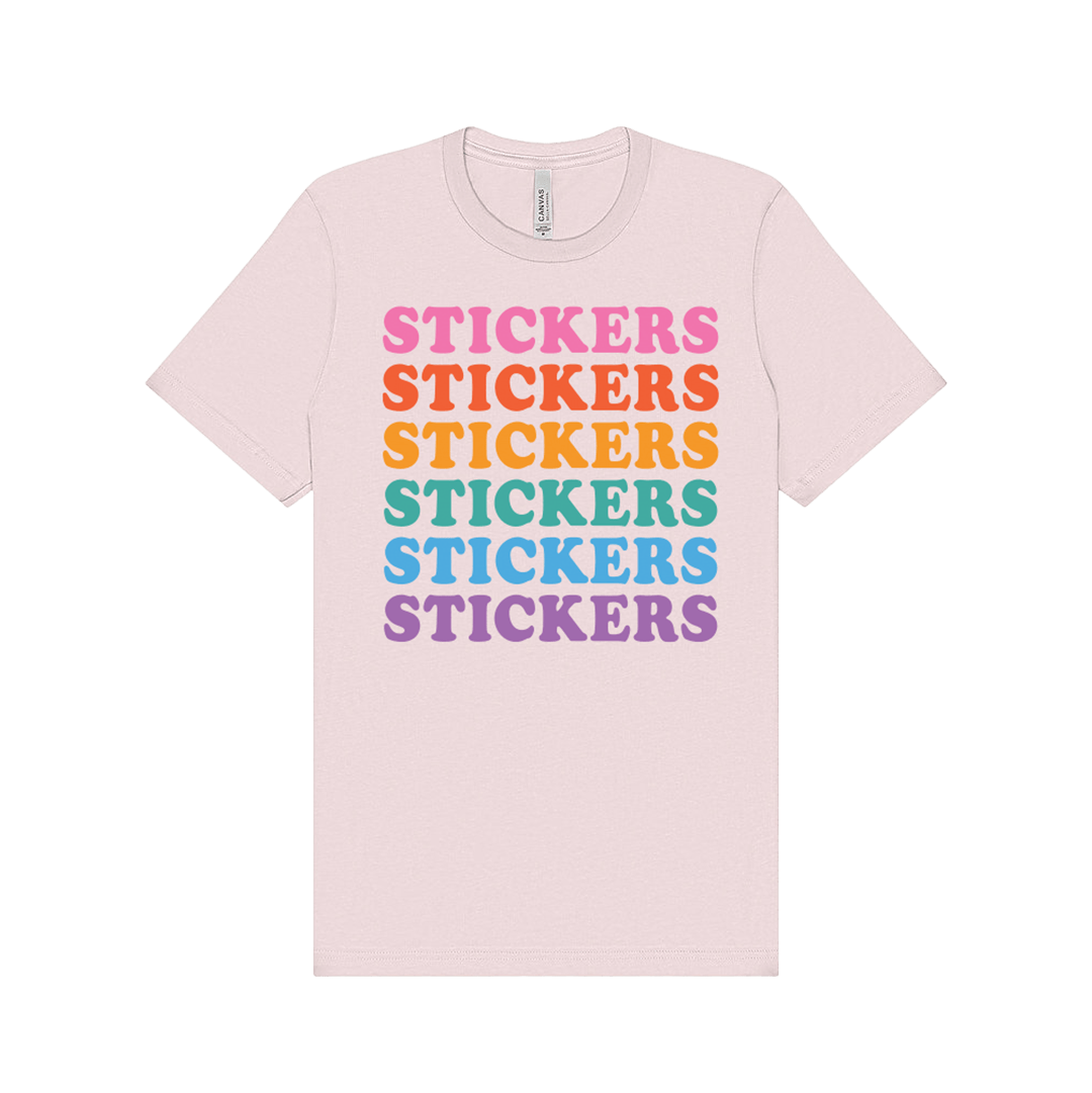 STICKERS STICKERS STICKERS Tee