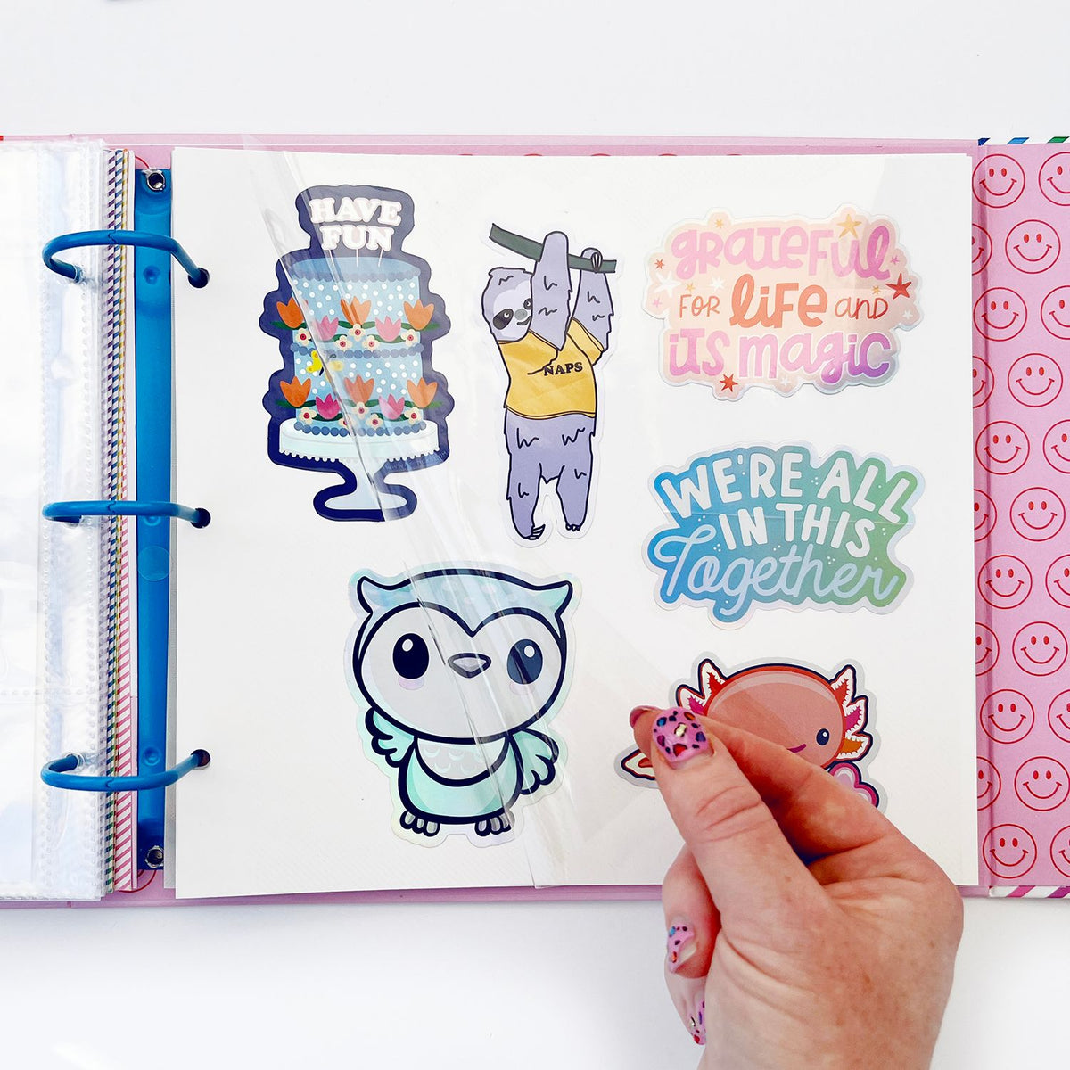 Colorful Stickers Sticker Keeper