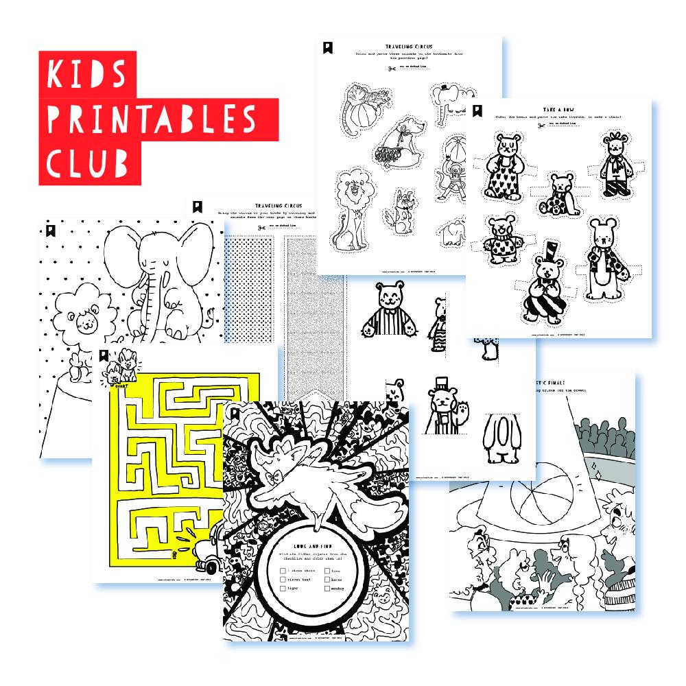 Traveling Circus Kids Printables